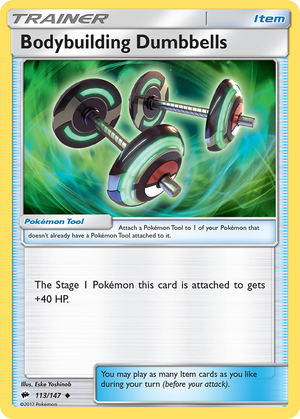 Bodybuilding Dumbbells (113/147) [Sun &amp; Moon: Burning Shadows] 