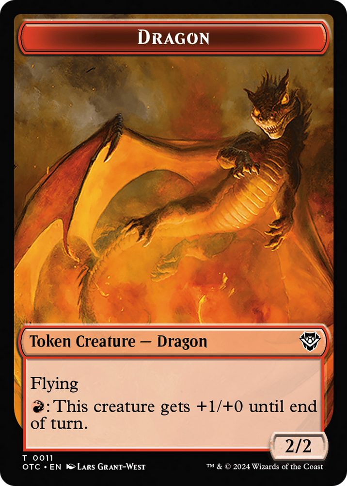 Dragon Egg // Dragon Double-Sided Token [Outlaws of Thunder Junction Commander Tokens] 