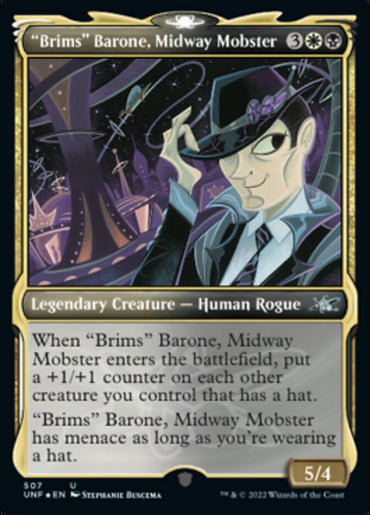 "Brims" Barone, Midway Mobster (Showcase) (Galaxy Foil) [Unfinity] 