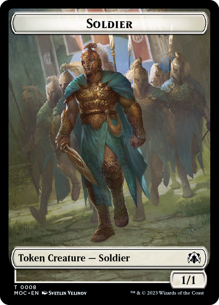 Vampire Knight // Soldier Double-Sided Token [March of the Machine Commander Tokens] 