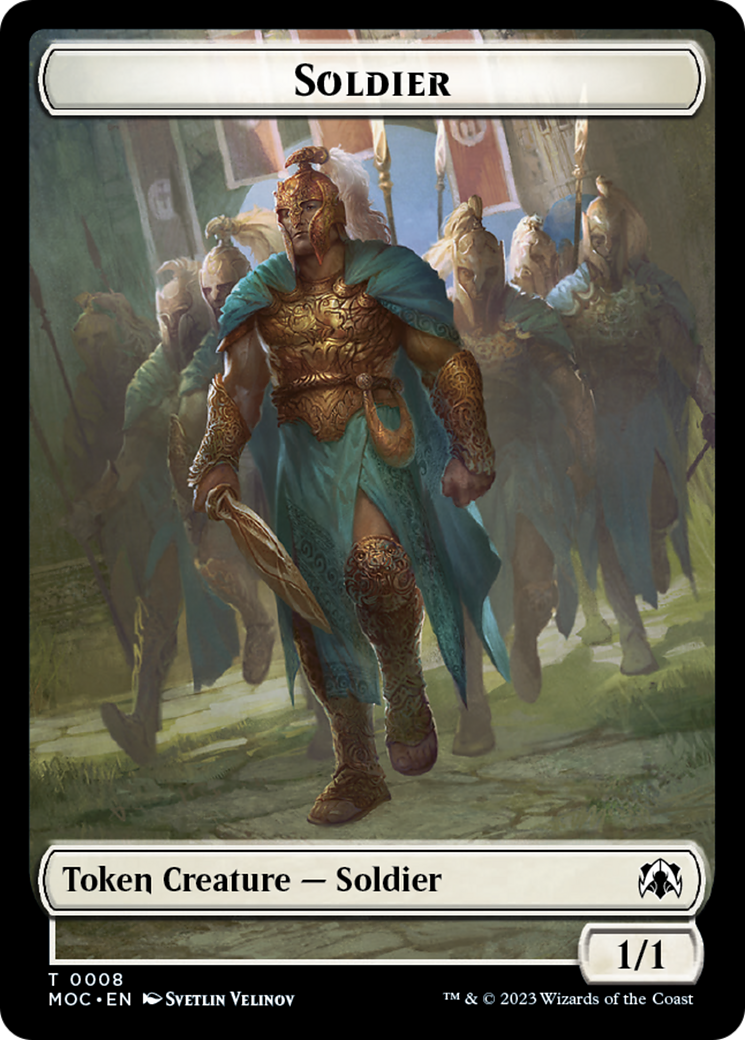 Soldier // Insect Double-Sided Token [March of the Machine Commander Tokens] 