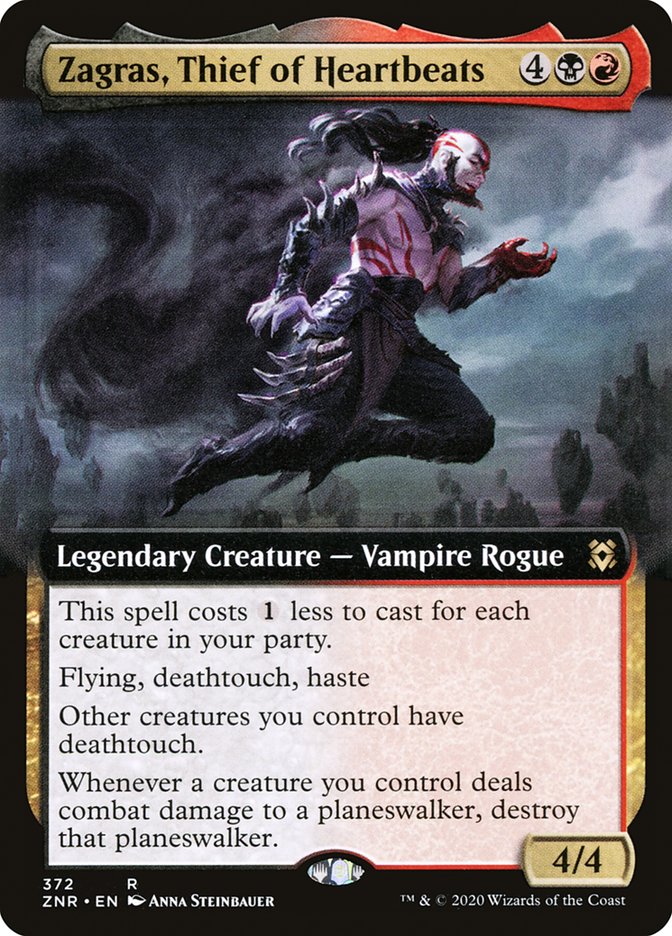 Zagras, Thief of Heartbeats (Extended Art) [Zendikar Rising] 