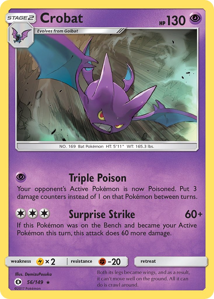 Crobat (56/149) (Cosmos Holo) (Blister Exclusive) [Sun & Moon: Base Set] 