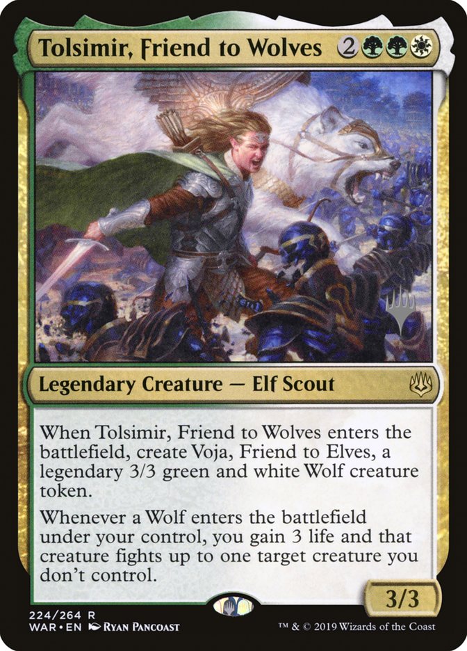 Tolsimir, Friend to Wolves (Promo Pack) [War of the Spark Promos] 