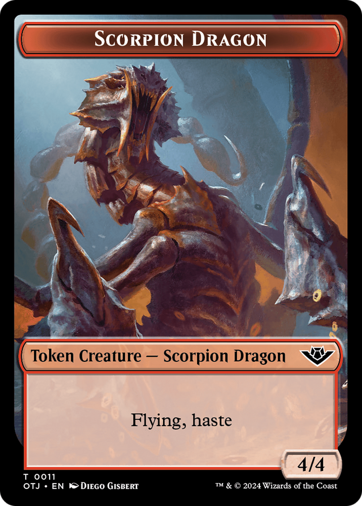 Treasure // Scorpion Dragon Double-Sided Token [Outlaws of Thunder Junction Tokens] 