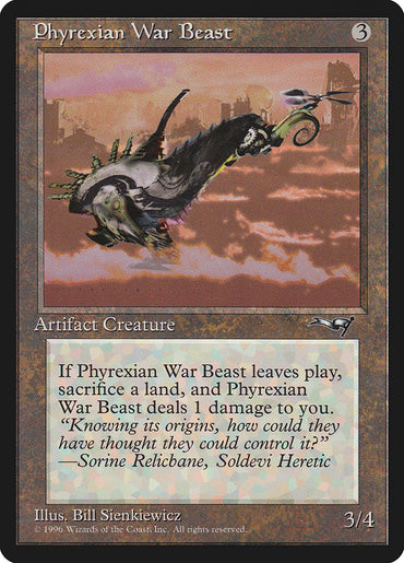 Phyrexian War Beast (Signature on Left) [Alliances] 