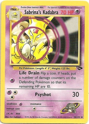 Sabrina's Kadabra (58/132) [Gym Challenge Unlimited] 