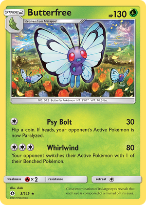 Butterfree (3/149) [Sun &amp; Moon: Base Set] 