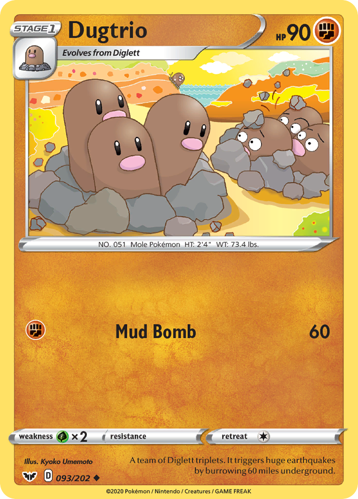 Dugtrio (093/202) [Sword & Shield: Base Set] 