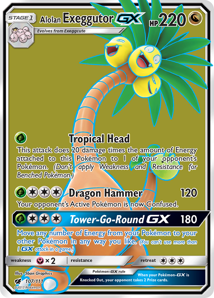 Alolan Exeggutor GX (107/111) [Sun & Moon: Crimson Invasion] 