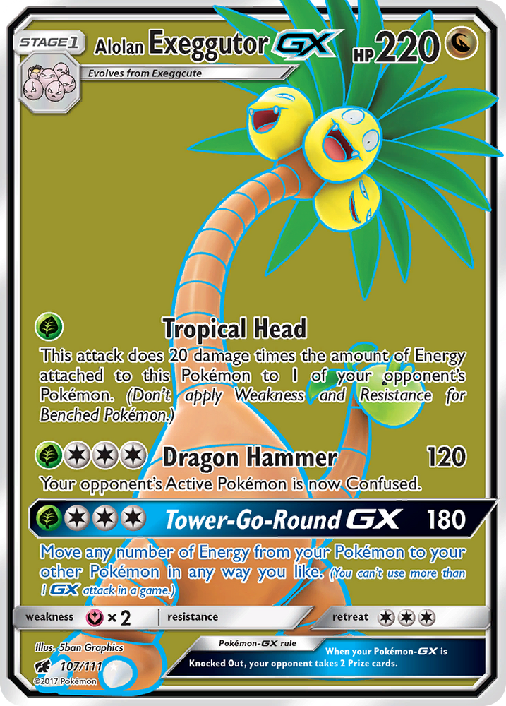 Alolan Exeggutor GX (107/111) [Sun &amp; Moon: Crimson Invasion] 