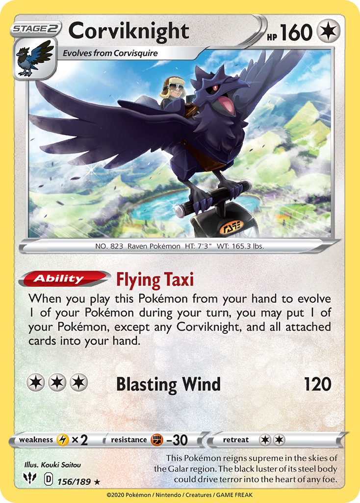 Corviknight (156/189) [Sword & Shield: Darkness Ablaze] 