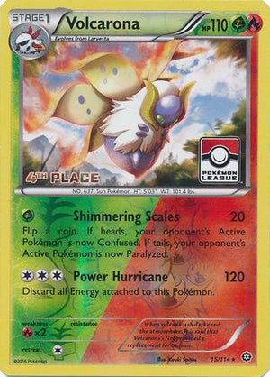 Volcarona (15/114) (League Promo 4th Place) [XY: Steam Siege] 