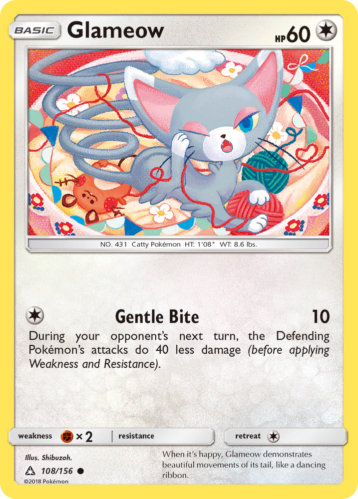 Glameow (108/156) [Sun &amp; Moon: Ultra Prism] 