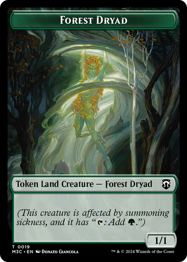 Forest Dryad // Boar Double-Sided Token [Modern Horizons 3 Commander Tokens] 