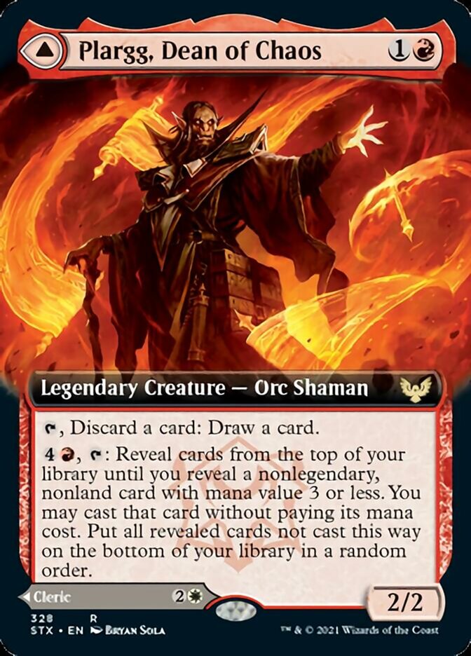 Plargg, Dean of Chaos // Augusta, Dean of Order (Extended Art) [Strixhaven: School of Mages] 