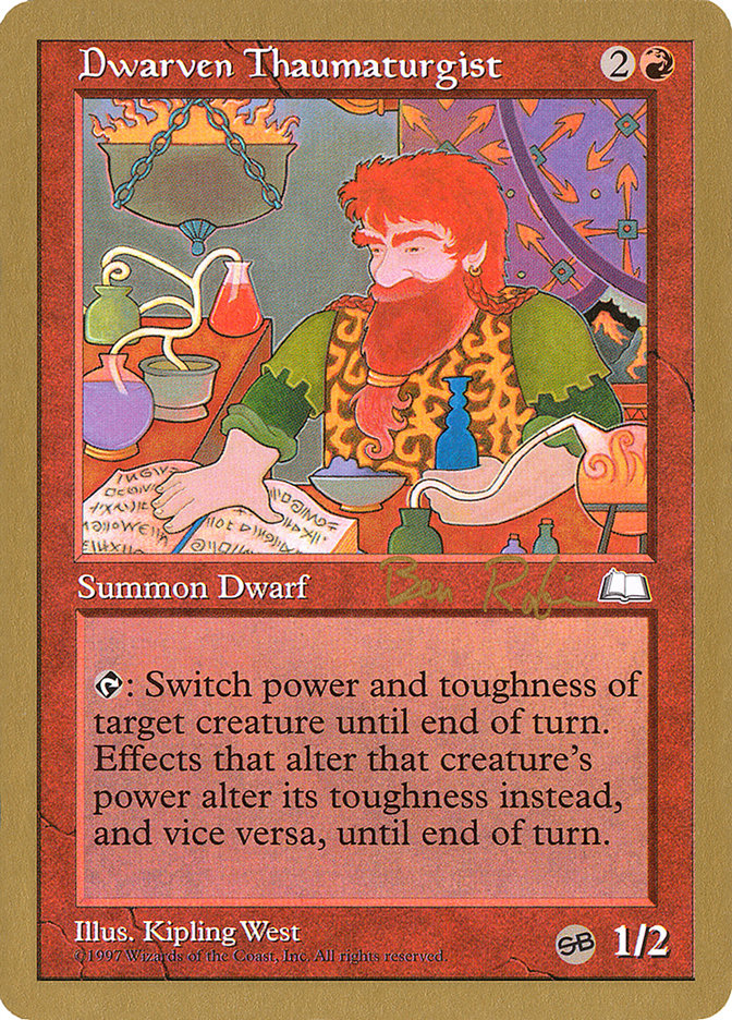 Dwarven Thaumaturgist (Ben Rubin) (SB) [World Championship Decks 1998] 