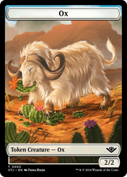 Ox // Plot Double-Sided Token [Outlaws of Thunder Junction Tokens] 