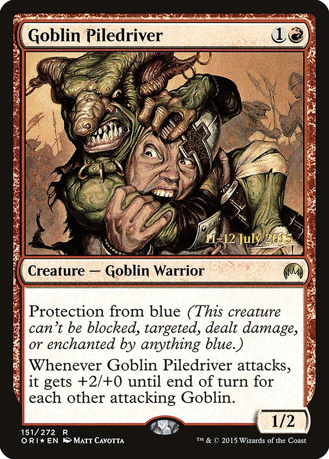 Goblin Piledriver [Magic Origins Prerelease Promos] 