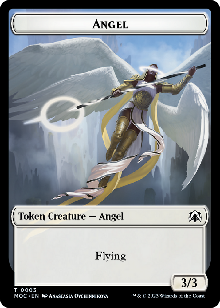 Angel (3) // Demon Double-Sided Token [March of the Machine Commander Tokens] 