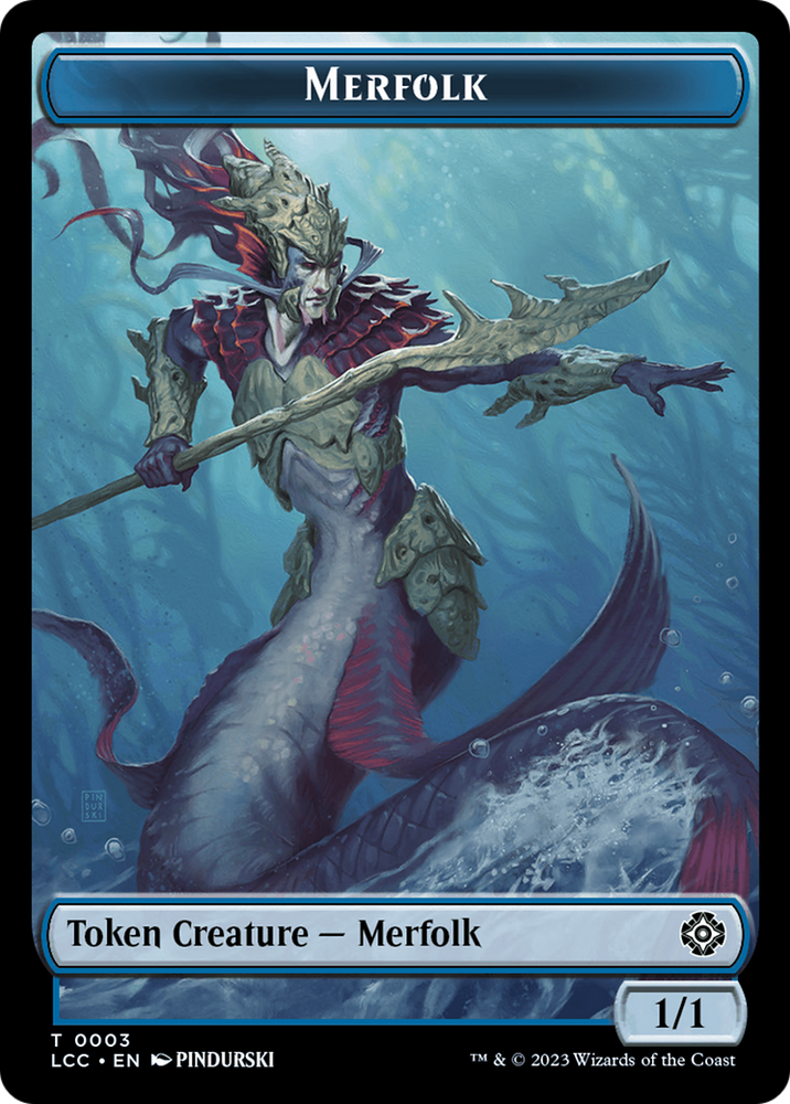 Beast // Merfolk (0003) Double-Sided Token [The Lost Caverns of Ixalan Commander Tokens] 