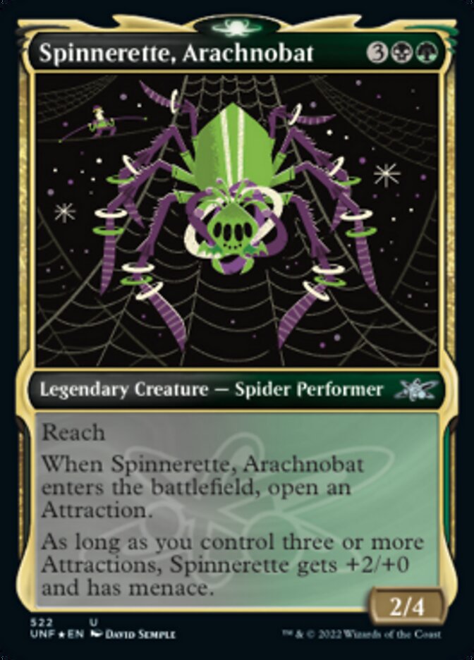 Spinnerette, Arachnobat (Showcase) (Galaxy Foil) [Unfinity] 