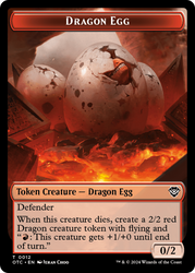 Dragon Egg // Dragon Double-Sided Token [Outlaws of Thunder Junction Commander Tokens] 