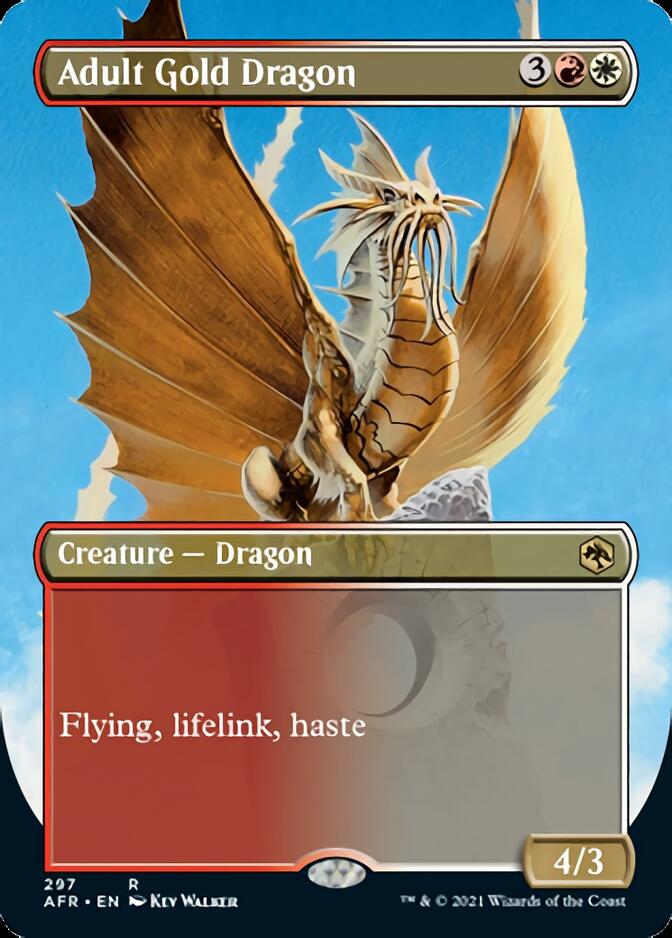 Adult Gold Dragon (Borderless Alternate Art) [Dungeons & Dragons: Adventures in the Forgotten Realms] 