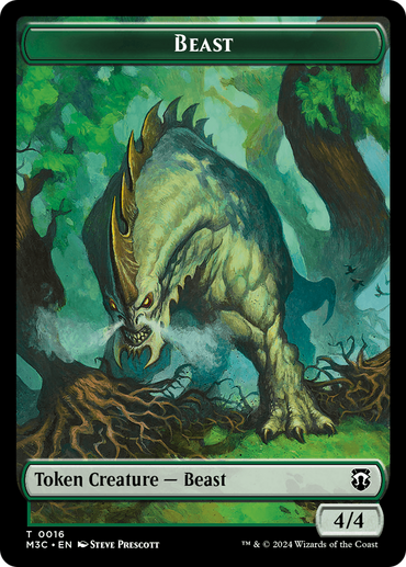 Beast (0016) // Copy Double-Sided Token [Modern Horizons 3 Commander Tokens] 