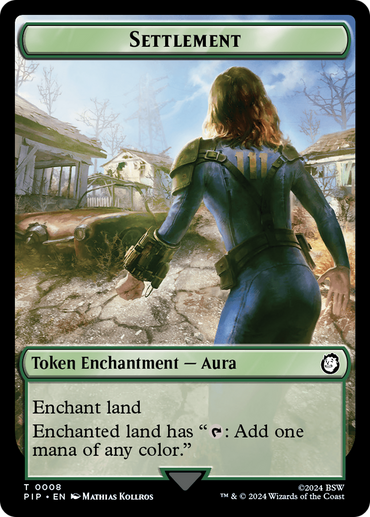 Settlement // Human Soldier Double-Sided Token [Fallout Tokens] 