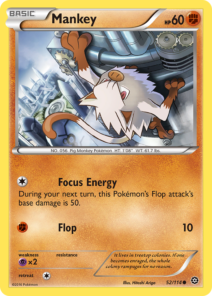 Mankey (52/114) [XY: Steam Siege] 