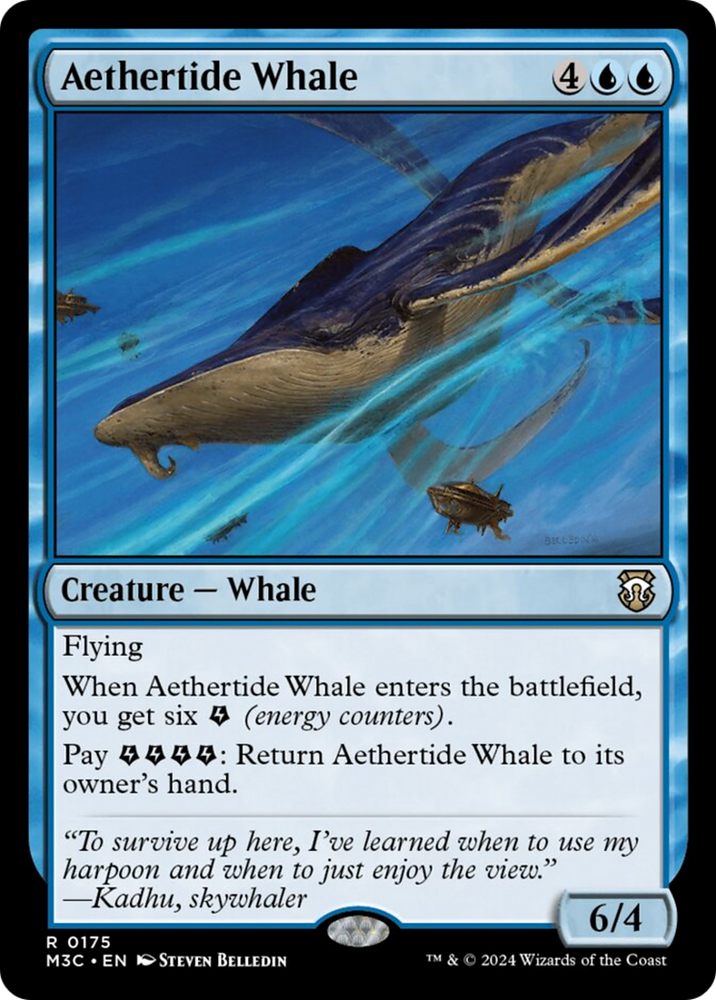 Aethertide Whale (Ripple Foil) [Modern Horizons 3 Commander] 