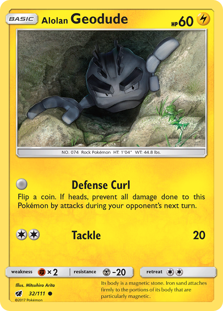 Alolan Geodude (32/111) [Sun & Moon: Crimson Invasion] 