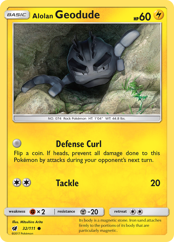 Alolan Geodude (32/111) [Sun &amp; Moon: Crimson Invasion] 