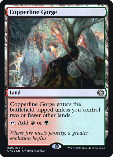 Copperline Gorge [Phyrexia: All Will Be One Prerelease Promos] 