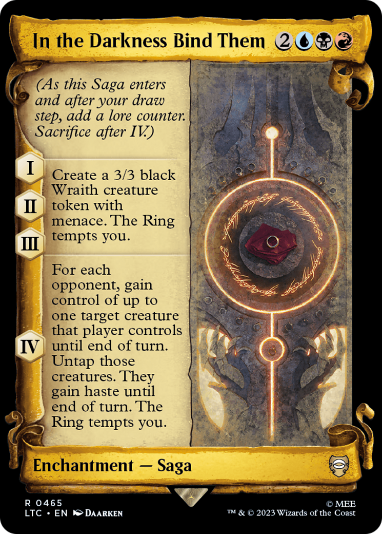 In the Darkness Bind Them [The Lord of the Rings: Tales of Middle-Earth Commander Showcase Scrolls] 