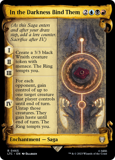 In the Darkness Bind Them [The Lord of the Rings: Tales of Middle-Earth Commander Showcase Scrolls] 