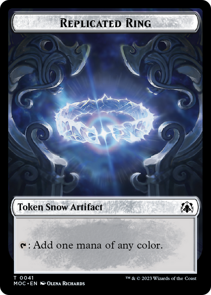 Food // Replicated Ring Double-Sided Token [March of the Machine Commander Tokens] 