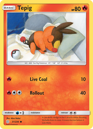 Tepig (31/236) [Sun &amp; Moon: Cosmic Eclipse] 