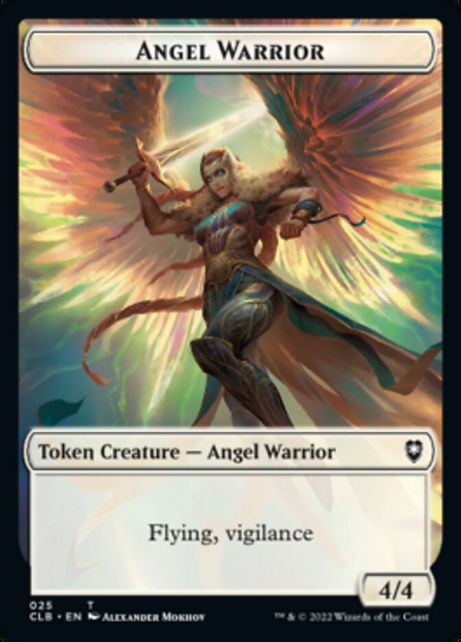 Kor Warrior // Angel Warrior Double-Sided Token [Commander Legends: Battle for Baldur's Gate Tokens] 