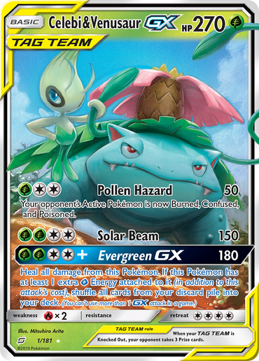 Celebi & Venusaur GX (1/181) [Sun & Moon: Team Up]