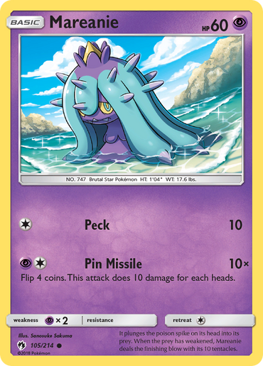 Mareanie (105/214) [Sun &amp; Moon: Lost Thunder] 