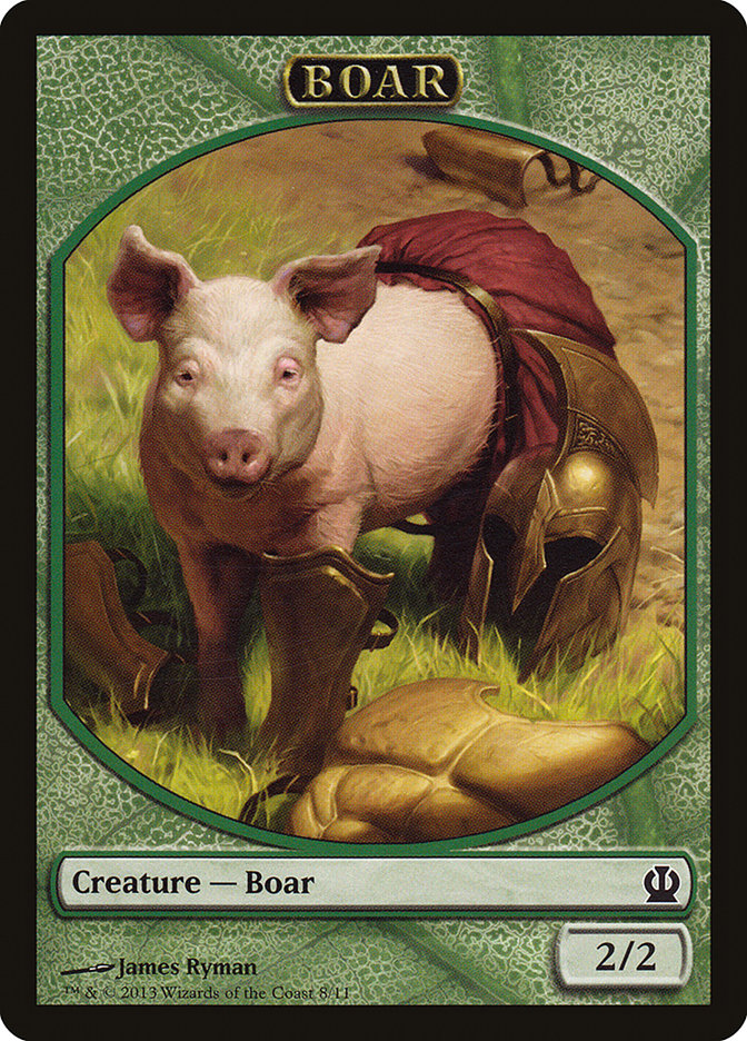 Boar Token [Theros Tokens] 