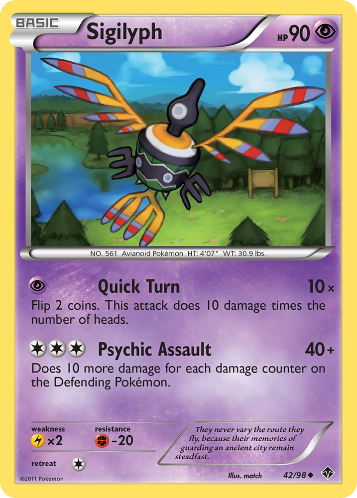 Sigilyph (42/98) [Black &amp; White: Emerging Powers] 