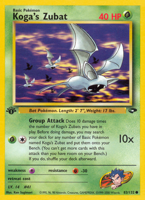 Koga's Zubat (83/132) [Gym Challenge 1st Edition] 