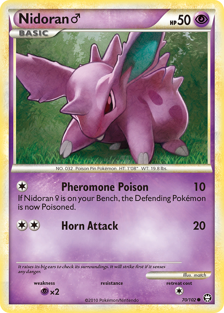 Nidoran (70/102) (Male) [HeartGold &amp; SoulSilver: Triumphant] 