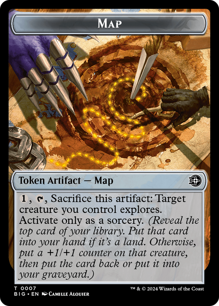 Mercenary // Map Double-Sided Token [Outlaws of Thunder Junction Tokens] 