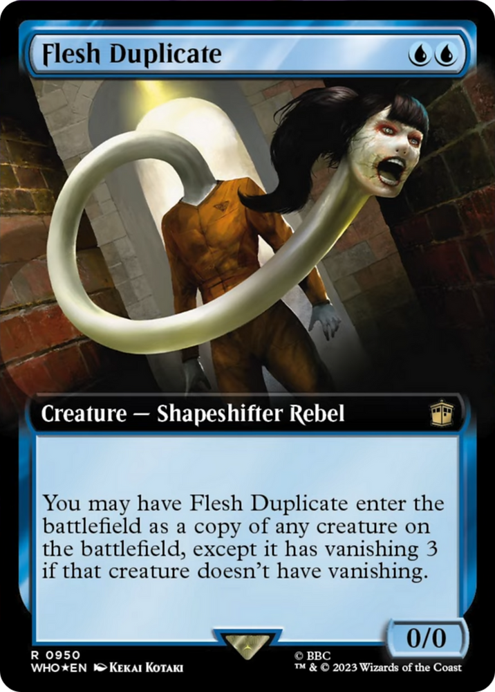 Flesh Duplicate (Extended Art) (Surge Foil) [Doctor Who] 