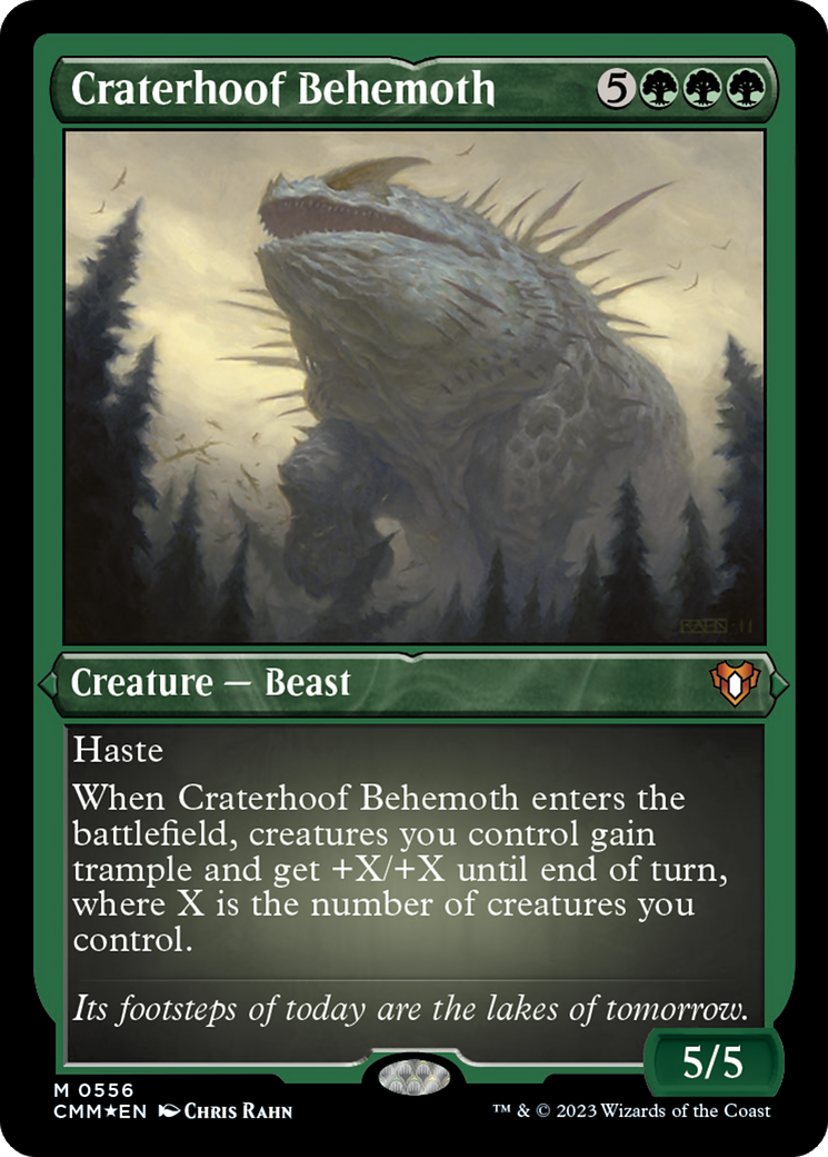 Craterhoof Behemoth (Foil Etched) [Commander Masters] 