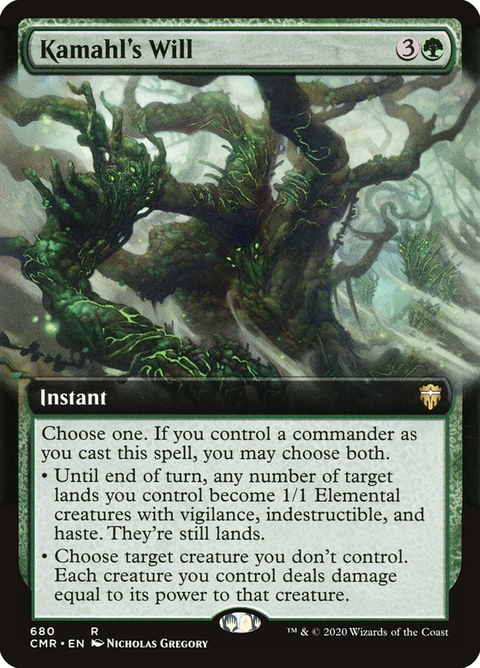 Kamahl's Will (Extended Art) [Commander Legends] 